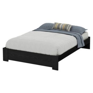 Queen Headboard/Night Stand/Platform Bed Mikka Platform Bed   Black Medium