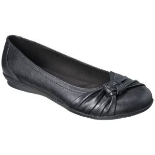 Womens Merona Matia Ballet Comfort Flat   Black 6.5