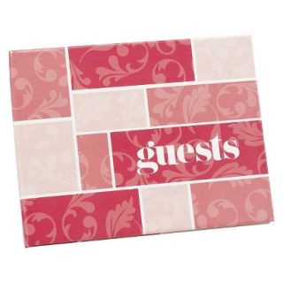 Flourishes Guest Book   Pink