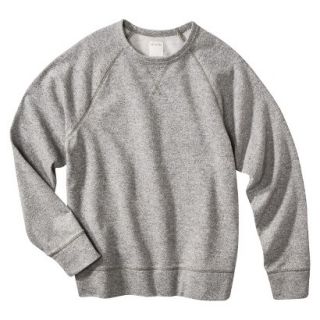 Merona Mens Long Sleeve French Terry Sweatshirt   Heather Gray XL