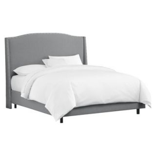 Skyline Full Bed Skyline Furniture Palermo Wingback Bed   Gray
