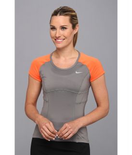 Nike Power S/S Top Womens Short Sleeve Pullover (Gray)
