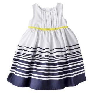 Just One YouMade by Carters Newborn Girls Stripe Dress   White/Navy 4T