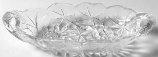 Indiana Glass Lily Pons Clear Pickle Dish   Line #605, Clear, Sculpted Leaves