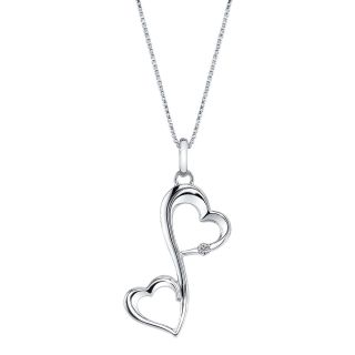 Love Grows Diamond Accent Sterling Silver Heart Pendant, Womens