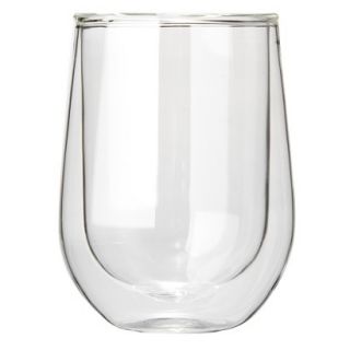 The Wine Enthusiast Steady Double Walled Cabernet Glasses Set of 2