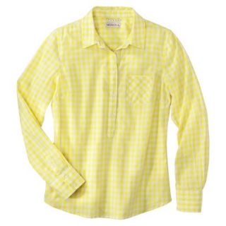 Merona Womens Popover Favorite Shirt   Lime Check   XXL