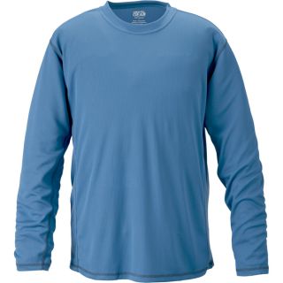 Gravel Gear CoolMax UPF 30 Moisture Wicking T Shirt   Long Sleeve, Blue Steel,