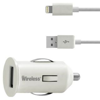Just Wireless Car Mobile Charger for iPhone 5/5S   White (03467)