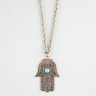 Hamsa Hand Necklace Gold One Size For Women 234042621