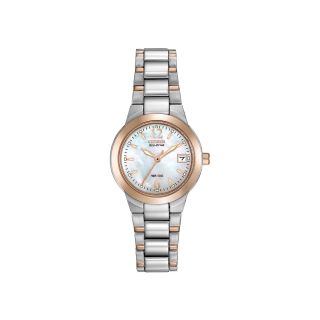 Citizen Eco Drive Womens Two Tone Mother of Pearl Watch EW1676 52D