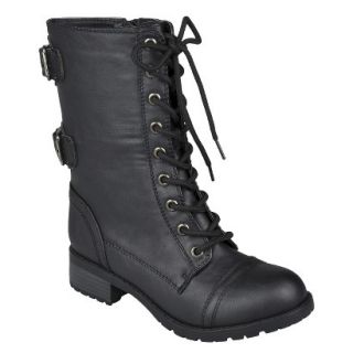 Womens Hailey Jeans Co Combat Boots   Black 6.5