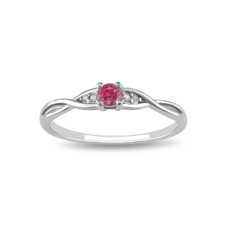 1/7 CT. T.W. Pink Diamond Ring, White/Gold, Womens