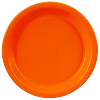 Sunkissed Orange (Orange) Round Paper Dessert Plates