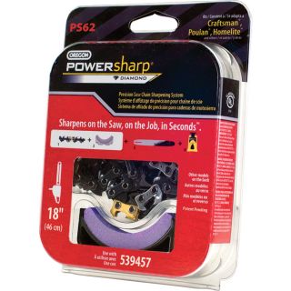 Oregon PowerSharp Replacement Chain and Sharpening Stone For 18 Inch Chain Saws