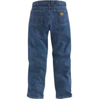 Carhartt Relaxed Fit Tapered Leg Jean   Stonewash, 28 Inch Waist x 32 Inch