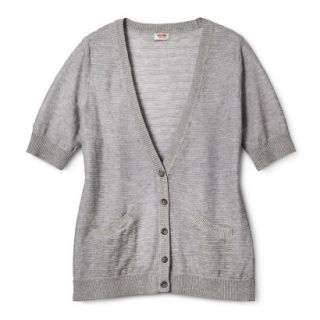 Mossimo Supply Co. Juniors Plus Size Short Sleeve Cardigan   Light Gray 1X