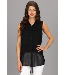 Kenneth Cole New York Bree Blouse Womens Blouse (Black)