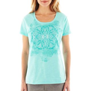 Made For Life Medallion Tee, Aqua Zest, Womens