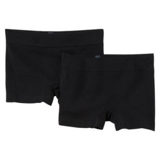 Gilligan & OMalley Womens 2 Pk Ultimate Seamless Boyshort   Ebony M