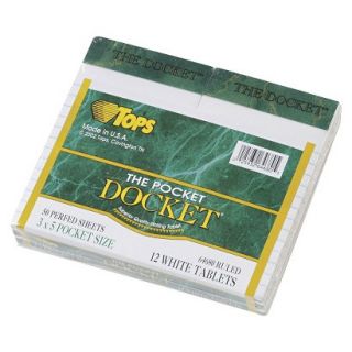TOPS The Docket Perforated Pad, Legal Size   White (50 Sheets Per Pad)