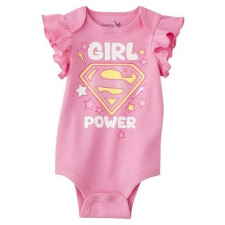 Newborn Girls Super Girl Bodysuit   Pink 6 9 M