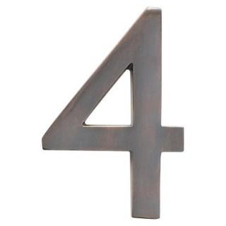 Architectural Mailboxes 5 House Number 4   Dark Aged Copper