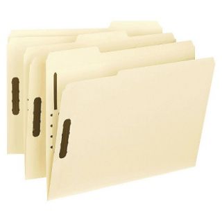 Smead Manila Folders with Two Fasteners, 1/3 Cut Assorted Top Tabs, Letter   50