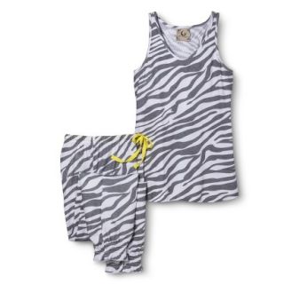 PJ Couture Pajama Set   Grey Zebra M