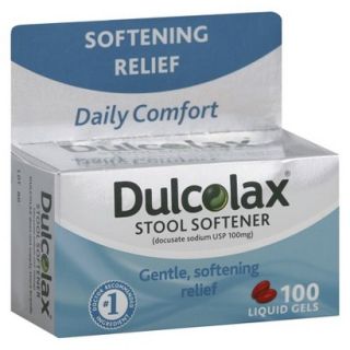 Dulcolax Stool Softener Liquid Gels for Gentle and Softening Relief   100 Count