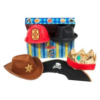 Melissa & Doug Top This Role Play Hats   Brown/Black