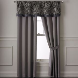 ROYAL VELVET Lourdes Window Coverings, Black/Gray