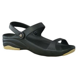 USADawgs Black / Tan Premium Womens 3 Strap Sandal   7