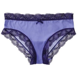 Gilligan & OMalley Womens Mesh Lace Trim Hipster   Violet Lily S