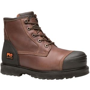 Timberland Mens 6 Inch Boomtown Alloy Safety Toe Brown Boots, Size 7.5 W   91651