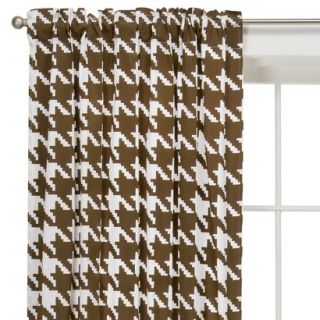 Bacati Houndstooth Window Curtain   Brown/White