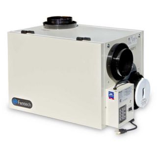 Fantech SHR1505R SHR Series Heat Recovery Ventilator w/ Recirculation Defrost, 156 CFM 6 Side Ports (up to 3,600 Sq. Ft.)