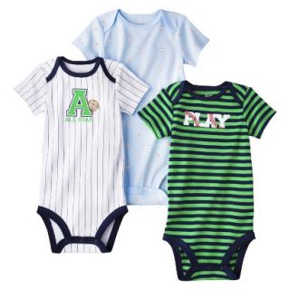 Just One YouMade by Carters Newborn Boys 3 Pack Bodysuit   Green 9 M