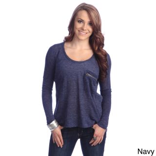 365 Apparel Womens Relaxed Fit Chest Pocket Top Navy Size S (4  6)