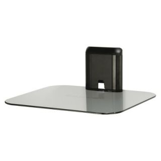 Sanus Single AV Glass Shelf   Black/Clear (A401 B1)