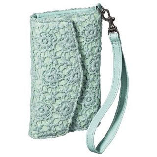 Merona Flower Embroidered Cell Phone Case Wallet with Removable Wristlet Strap  