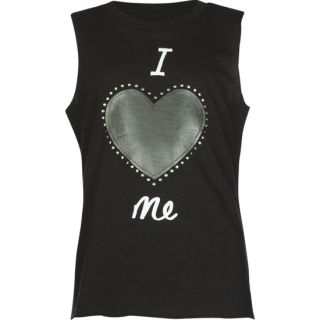 I Heart Me Girls Muscle Tank Black In Sizes Small, Medium, X Large, X