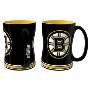 Boelter Brands NHL 2 Pack Boston Bruins Sculpted Coffee Mug   Black (14 oz)