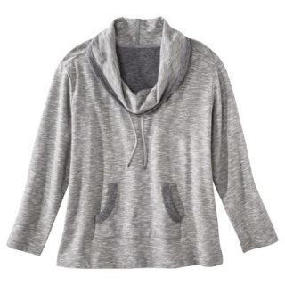 Pure Energy Womens Plus Size Long Sleeve Pullover   Gray 1X