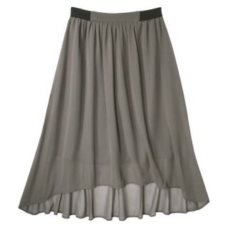 Merona Womens Chiffon Feminine Skirt   Molten Lead   XL