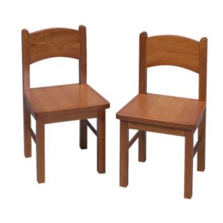 Kids Chair Set Pair Rectangular Chairs Honey