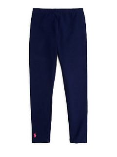 Ralph Lauren Girls Leggings   Navy