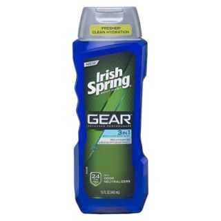 Irish Spring GEAR 3 in 1 Speed Clean Body Wash   15 oz