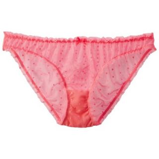 Xhilaration Juniors Sheer Bikini Bloomers   Primo Pink L