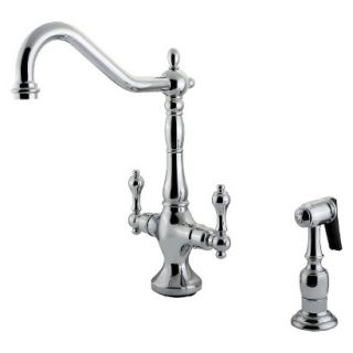 Heritage Chrome Kitchen Faucet with Solid Brass Side Sprayer